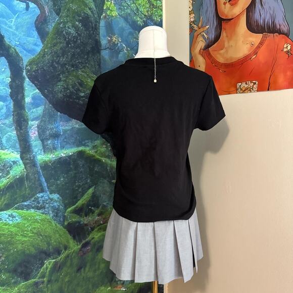 hello kitty forever 21 rhinestone graphic tee black large kawaii y2k - Picture 3 of 6